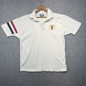 Vintage USA Rugby Football Union Eagle Logo Made In USA Red White Blue